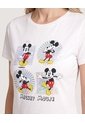 Camiseta Mickey Mouse Retro  Para Mujer Crema Ostu de Ostu