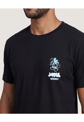 Camiseta Mickey Joyful  Para Hombre Negro Ostu
