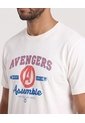 Camiseta Avengers Assemble  Para Hombre Marfil Ostu de Ostu
