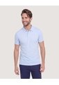 Polo Basica  Para Hombre Celeste Ostu de Ostu