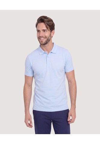 Polo Basica  Para Hombre Celeste Ostu Ostu