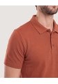 Polo Basica  Para Hombre Terracota Ostu de Ostu