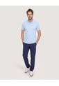 Polo Basica  Para Hombre Celeste Ostu de Ostu