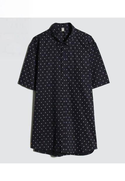 Camisa Para Hombre Manga Corta Con Bolsillo Color Azul  Marca Ostu #60010749