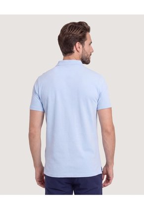 Polo Basica Para Hombre Celeste Ostu