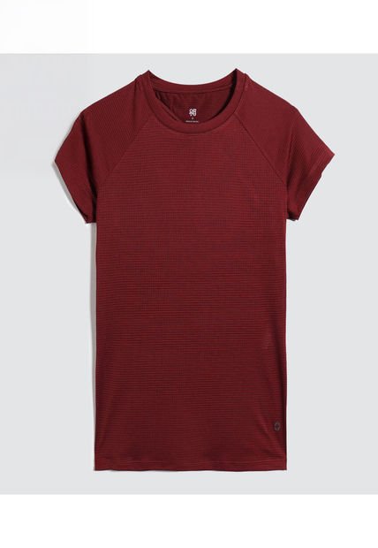 Camiseta Para Mujer Manga Corta Color Vino Marca Ostu #40092168