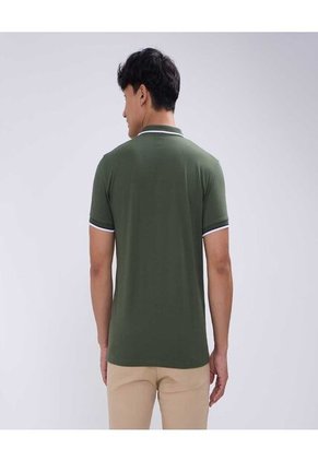 Polo Para Hombre Cuello Tejido Sin Bolsillo Color Verde  Marca Ostu #60110713