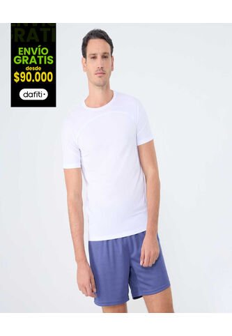 Camiseta Para Hombre Manga Corta Cuello Redondo Color Blanco Marca Ostu #60091490 Ostu