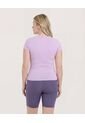 Camiseta  Para Mujer Manga Corta Cuello Redondo Color Lila Marca Ostu #40092647 de Ostu
