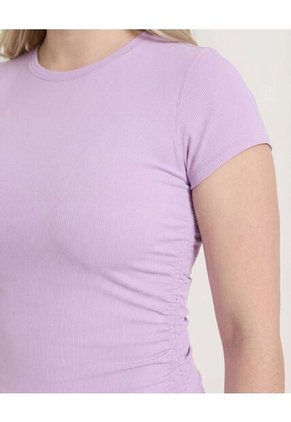 Camiseta  Para Mujer Manga Corta Cuello Redondo Color Lila Marca Ostu #40092647