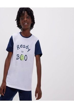 Pijama Para Niño M/C P/L Color Blanco Marca Ostu #80040076