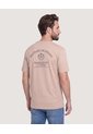 Camiseta Estampado Posterior  Para Hombre Café Ostu de Ostu
