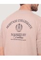 Camiseta Estampado Posterior  Para Hombre Café Ostu de Ostu