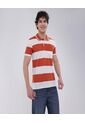 Polo Para Hombre Cuello Tejido Con Bolsillo Color Terracota Marca Ostu #60110681 de Ostu