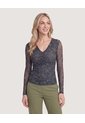 Camiseta Abertura En Gota Minimal  Para Mujer Verde Ostu de Ostu