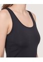 Top Largo Doble Vestibilidad  Para Mujer Negro Ostu de Ostu