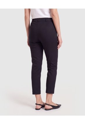 Pantalón Basico Capri  Para Mujer Negro Ostu