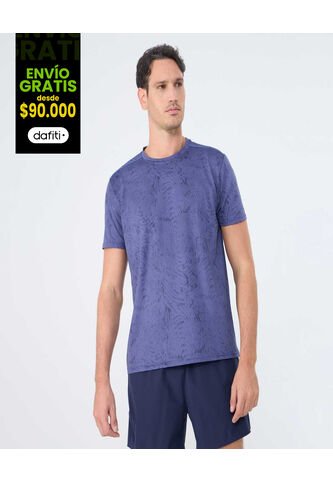 Camiseta Para Hombre Manga Corta Color Azul  Marca Ostu #60091500 Ostu