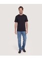 Camiseta Estampado Posterior  Para Hombre Negro Ostu de Ostu