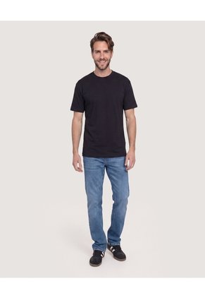 Camiseta Estampado Posterior Para Hombre Negro Ostu
