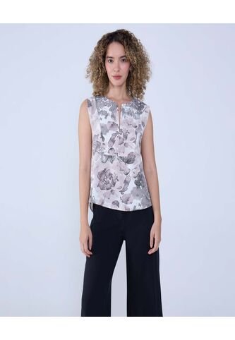 Blusa Para Mujer Manga Sisa Color Gris  Marca Ostu #40121082 Ostu