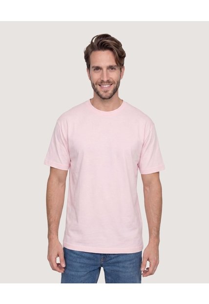 Camiseta Estampado Posterior  Para Hombre Rosa Ostu