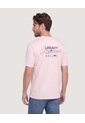 Camiseta Estampado Posterior  Para Hombre Rosa Ostu de Ostu
