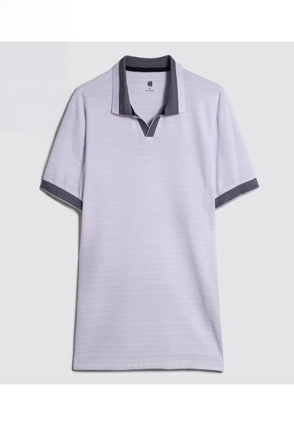 Polo Para Hombre Cuello Tejido Sin Bolsillo Color Blanco Marca Ostu #60110660