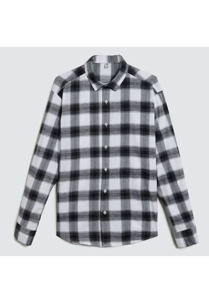 Camisa Para Hombre Manga Larga Sin Bolsillo Color Negro Marca Ostu #60010662