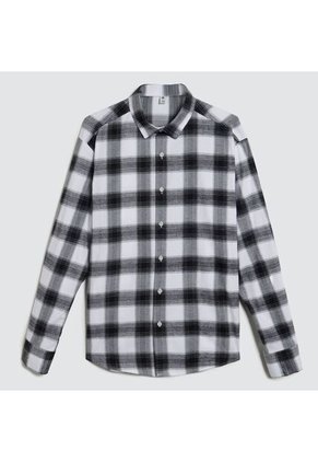 Camisa Para Hombre Manga Larga Sin Bolsillo Color Negro Marca Ostu #60010662