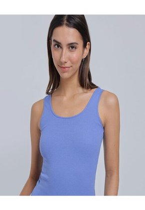 Camiseta Para Mujer Manga Sisa Color Celeste Marca Ostu #40092156