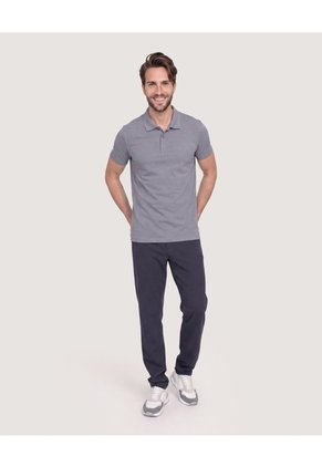 Pantalón Jogger Texturizado Para Hombre Azul Ostu