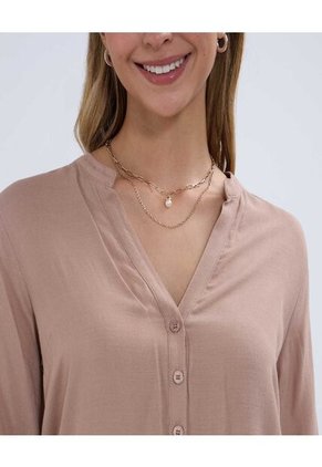 Blusa Para Mujer Manga 3/4 Color Beige Marca Ostu #40121032