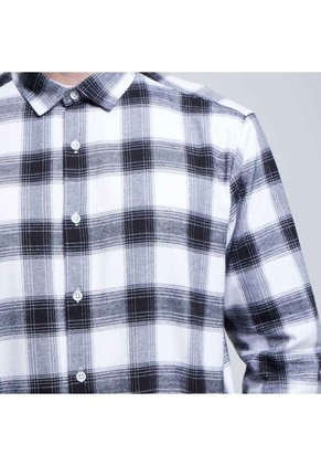 Camisa Para Hombre Manga Larga Sin Bolsillo Color Negro Marca Ostu #60010662