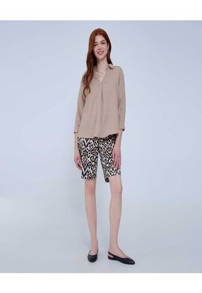 Bermuda Para Mujer Color Negrocarbon Marca Ostu #40100086