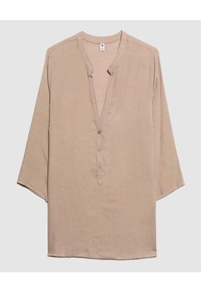 Blusa Para Mujer Manga 3/4 Color Beige Marca Ostu #40121032