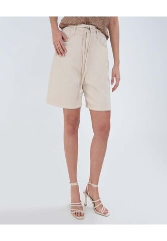 Bermuda Para Mujer Wide-Leg Color Crudo Marca Ostu #40100091 Ostu