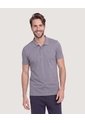 Polo Basica  Para Hombre Gris Ostu de Ostu