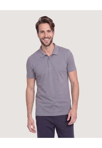 Polo Basica  Para Hombre Gris Ostu Ostu