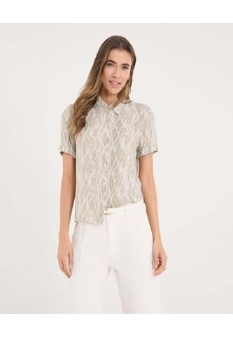 Camisa Para Mujer Manga Corta Color Verde Marca Ostu #40010332 Ostu