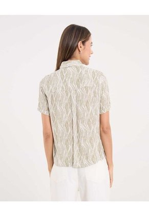 Camisa Para Mujer Manga Corta Color Verde Marca Ostu #40010332