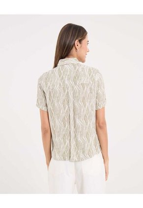 Camisa Para Mujer Manga Corta Color Verde Marca Ostu #40010332