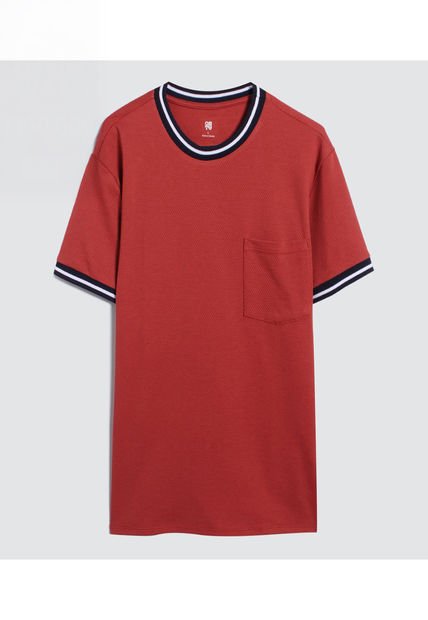 Camiseta Para Hombre Manga Corta Color Naranja Marca Ostu #60091229