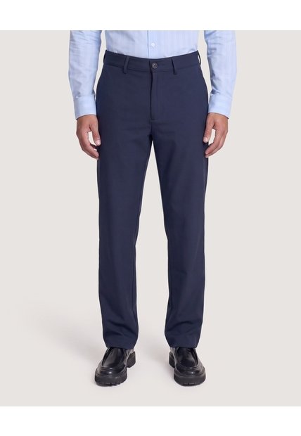 Pantalón Formal Regular  Para Hombre Azul Ostu