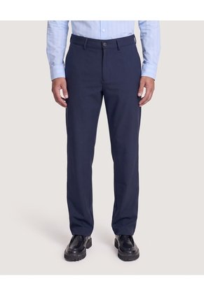 Pantalón Formal Regular Para Hombre Azul Ostu