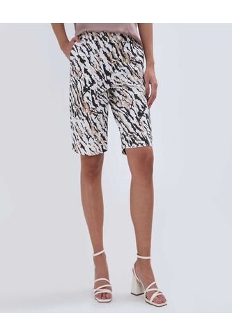 Bermuda Para Mujer  Color Crema Marca Ostu #40100088 Ostu