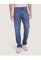 Jean Straight Clásico  Para Hombre Azul Ostu de Ostu
