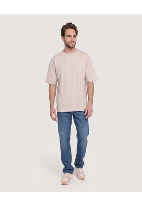 Jean Straight Clásico Para Hombre Azul Ostu