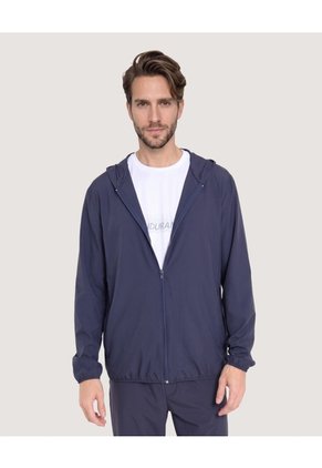 Chaqueta Packable Con Capota Para Hombre Azul Ostu