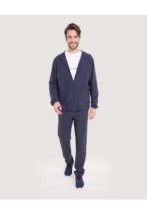 Chaqueta Packable Con Capota Para Hombre Azul Ostu